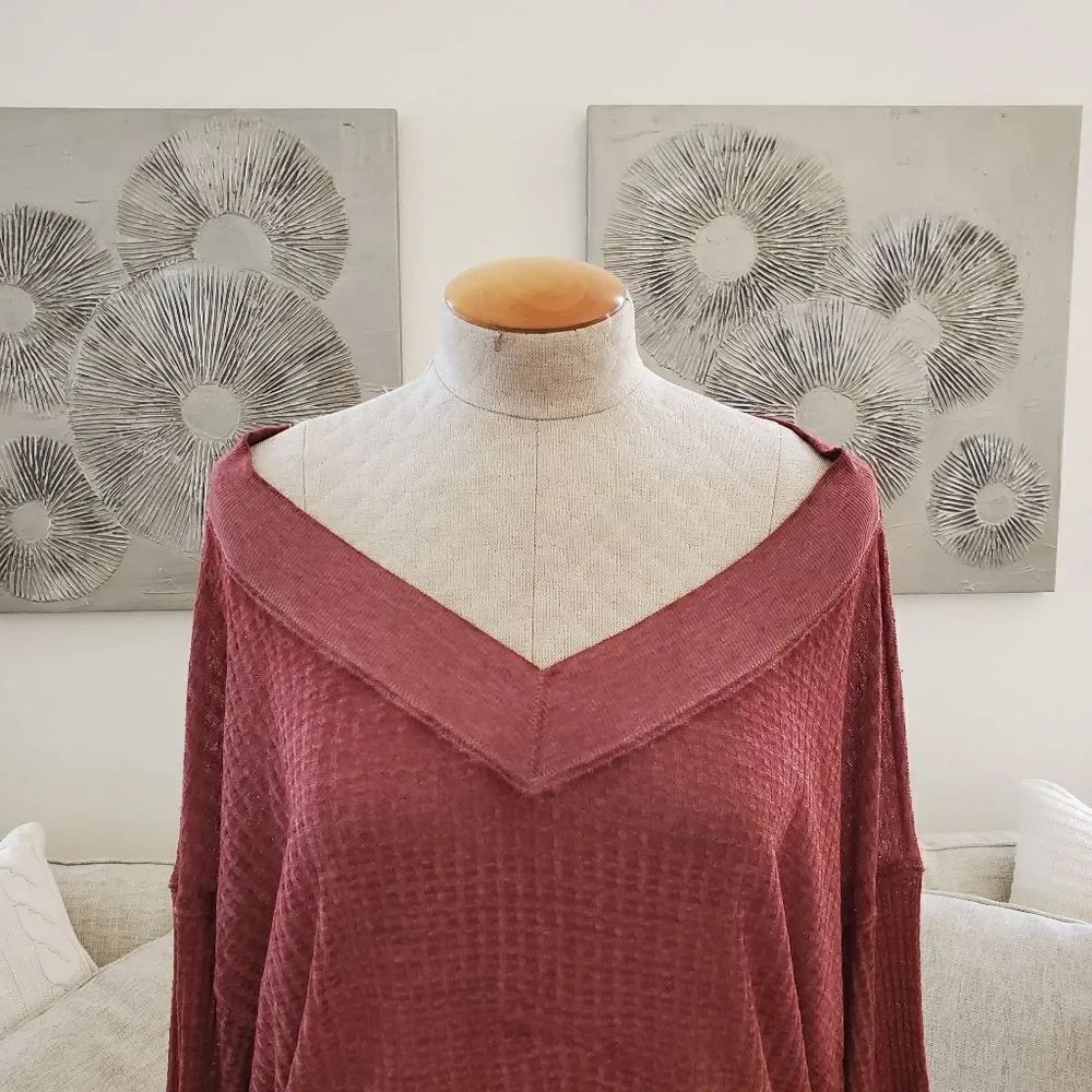 Free People South Side Thermal Top size Medium in Cinnamon Rust - Picture 3 of 11